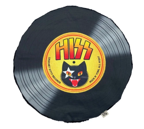HISS Music Record Cat Mat Designer Canvas/Plush Catnip & Crinkle USA