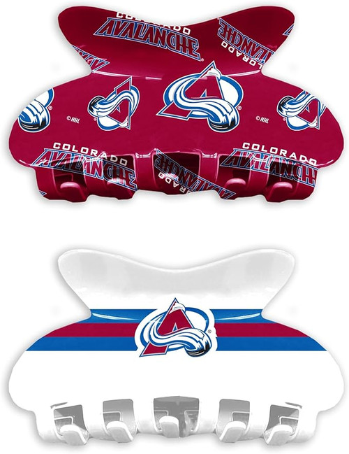 Colorado Avalanche Hair Claw Clip Set 2 Team Designs Colorado Avalanche Hair Claw Clip Set 2 Team Designs