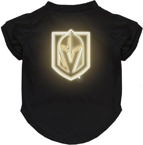 Vegas Golden Knights Dog Cat Neon T-Shirt Premium Black Tee Vegas Golden Knights Dog Cat Neon T-Shirt Premium Black Tee