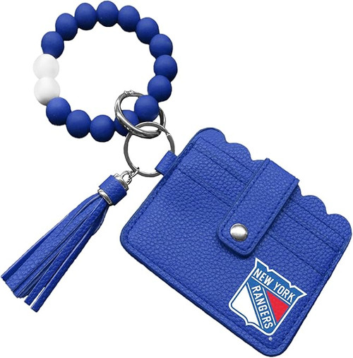 New York Rangers Bead Bracelet Wallet with ID/Card Slots & Tassel New York Rangers Bead Bracelet Wallet with ID/Card Slots & Tassel