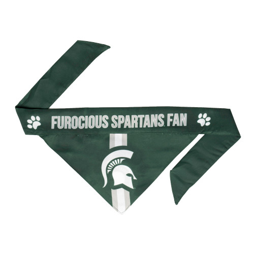 Michigan State Spartans Dog Cat Tie Bandana Furocious Fan Reversible Michigan State Spartans Dog Cat Tie Bandana Furocious Fan Reversible