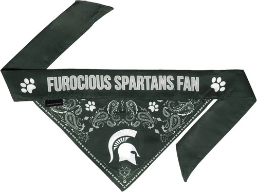 Michigan State Spartans Dog Cat Tie Bandana Furocious Fan Reversible Michigan State Spartans Dog Cat Tie Bandana Furocious Fan Reversible