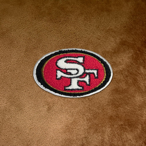 San Francisco 49ers Fur Trim Poncho Soft Cozy w/ Chenille Logo