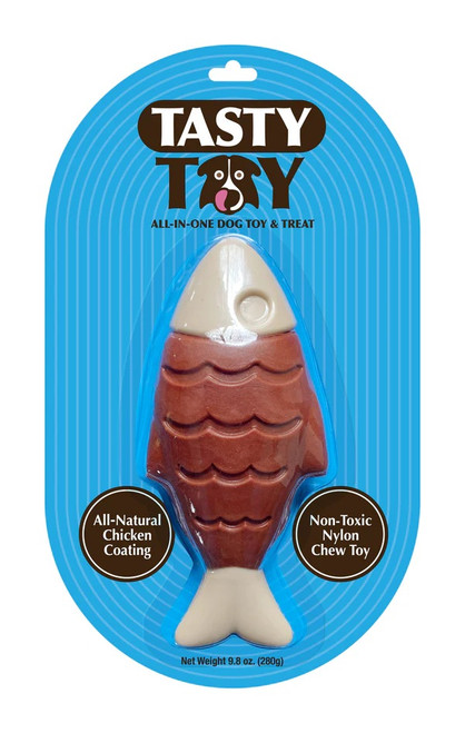 Tasty Toy Fish Nylon Dog Chew Natural Chicken Coating All-In-One Non-Toxic Tasty Toy Fish Nylon Dog Chew Natural Chicken Coating All-In-One Non-Toxic