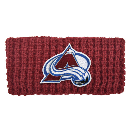 Colorado Avalanche Chunky Waffle Knit Headband w/ Embroidered Patch Big Colorado Avalanche Chunky Waffle Knit Headband w/ Embroidered Patch Big