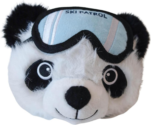 Ruffian Hero Ski Patrol Dog Toy Premium Panda Plush w/ Tennis Ball