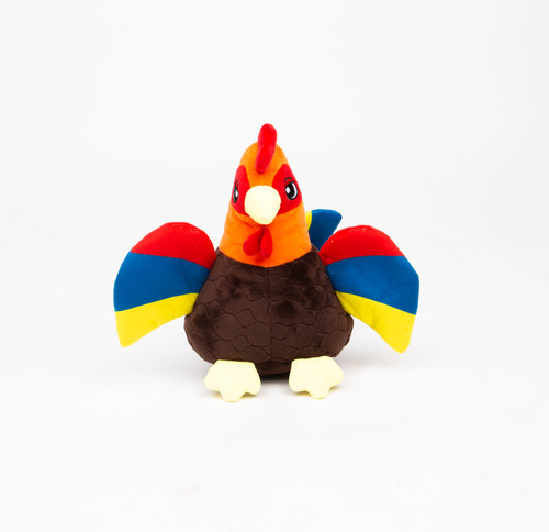 Rooster Dog Toy Seemz Farm Animal Premium Plush w/ Squeaker & Crinkle
