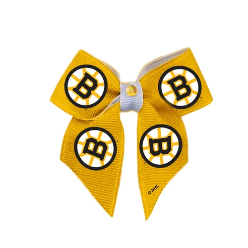 Boston Bruins Dog Cat Hair Bow w/ Rhinestone Accent Small USA Made