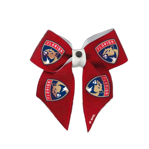 Florida Panthers Dog Cat Hair Bow w/ Rhinestone Accent Small USA Made