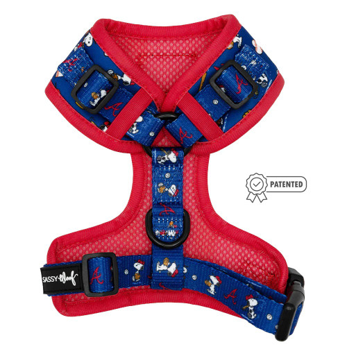 Atlanta Braves Dog Harness Snoopy Baseball Premium Adjustable No Pull