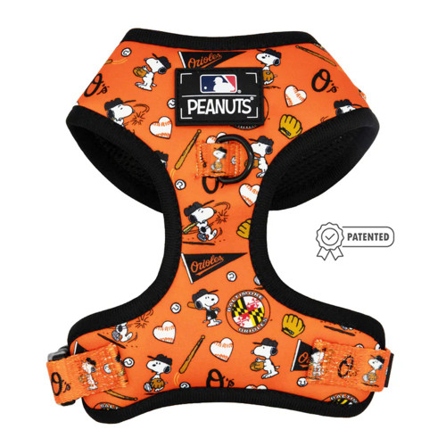 Baltimore Orioles Dog Harness Snoopy Baseball Premium Adjustable No Pull