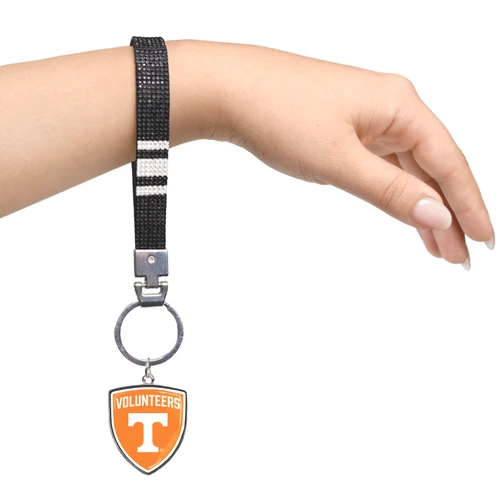 Tennessee Vols Crystal Wristlet w/ Shield Charm For Keys Purse Backpack