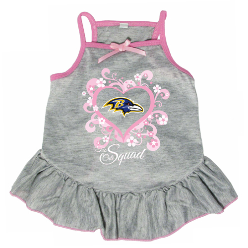 Baltimore Ravens Dog Pet Pink Too Cute Squad Jersey Tee Dress