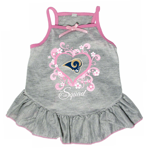 rams jersey dress Los Angeles Rams Dog Pet Pink Too Cute Squad Jersey Tee Dress