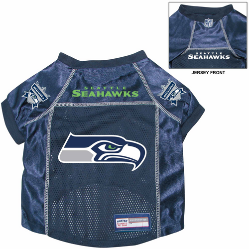 NFL Official Pet Wear Team Jersey Seattle Seahawks Dog Football Jersey Size  Lg