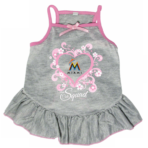 Miami Marlins Dog Pet Pink Too Cute Squad Jersey Tee Dress Miami Marlins Dog Pet Pink Too Cute Squad Jersey Tee Dress