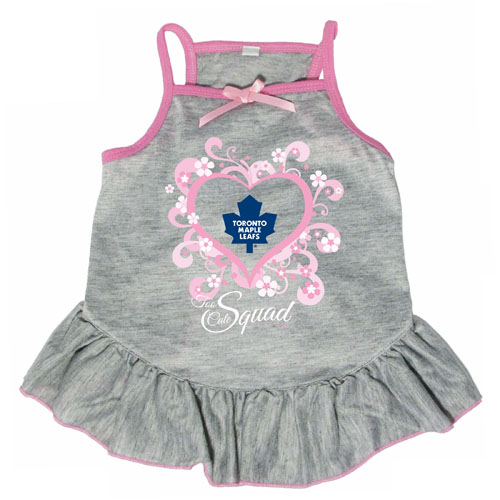 Toronto Maple Leafs Dog Pet Pink Too Cute Squad Jersey Tee Dress - Spawty Toronto Maple Leafs Dog Pet Pink Too Cute Squad Jersey Tee Dress - Spawty