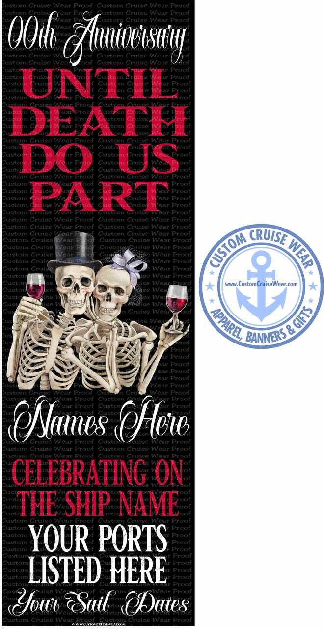 Until Banner Anniversary Until Death Do Us Part Skeleton Couple BANNER - Custom ...