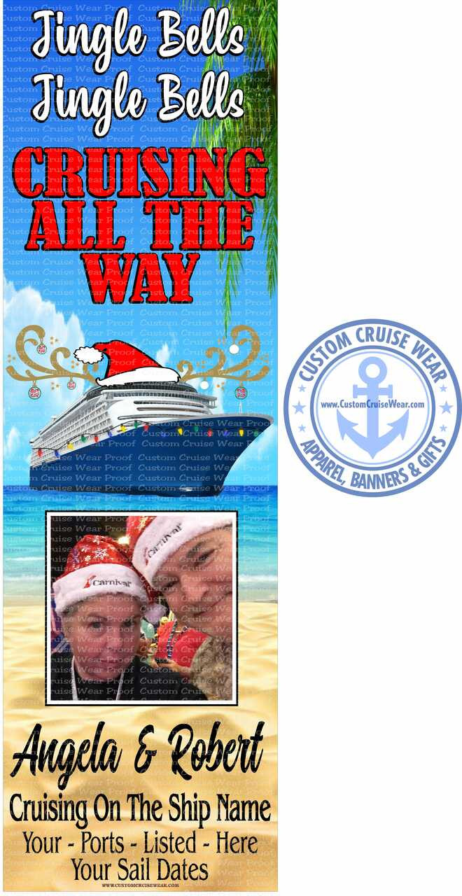 Christmas Ship with Lights and Photo BANNER - Custom Cruise Wear