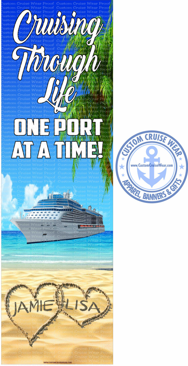 Customization available for a unique banner! Cruise ship door banner 