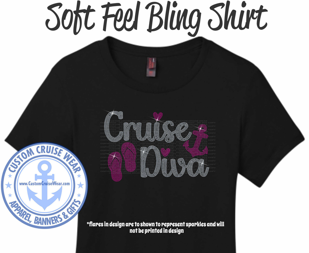 Cruise Diva Bling Shirt - Custom Cruise Wear