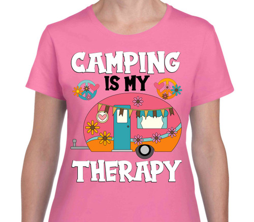 Camping Is My Therapy Peace Camper