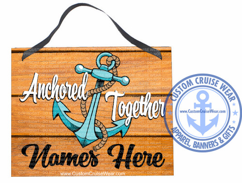 Hanging Door Sign - Anchored Together
