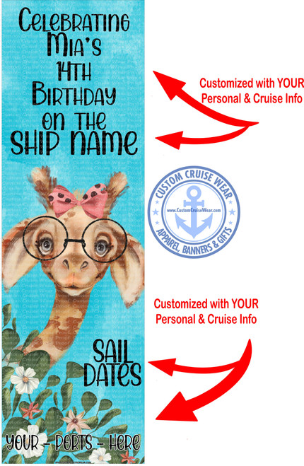 Birthday Giraffe BANNER