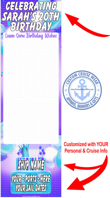 Purple Birthday Cake Autograph  BANNER