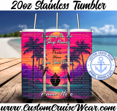 Tumbler Vice Neon Retro with Cruise Information