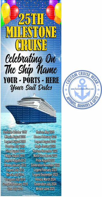 Milestone Cruise Ship At Sea with Past Cruises BANNER