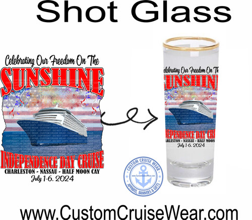 070124SUNSHFLAG JULY 1 2024  - Shot Glass