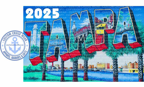 Tampa Wall Painting- You Pick The Year Printed On The REFRIGERATOR MAGNET