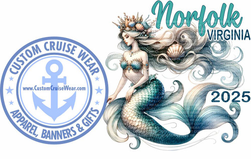 Norfolk Mermaid- You Pick The Year Printed On The REFRIGERATOR MAGNET