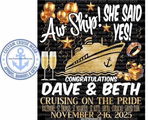 Heidi Patterson Pride November 2025 Custom Door Sign She Said Yes DOOR SIGN 18x20