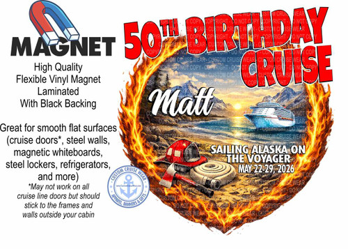 Ericka Smith Voyager May 2026  Flame Birthday Custom Request Magnet