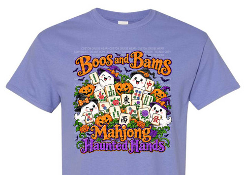Boos and Bams Cute Ghosts Mahjong Shirt