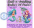 First Cruise Purple Glitter Drip Mermaids DOOR SIGN - Teal & Pink Mermaids