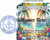 091325MGPALM Palm Trees with Shoreline DOOR SIGN Option 1