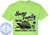 Shown on Lime Green Shirt with black writing.  Name Family Cruise Making Memories Together cruise ship with palm tree and dolphin