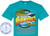 The image is a graphic design for a t-shirt, printed on a teal-colored t-shirt. The design features a tropical scene with a large cruise ship sailing through stylized ocean waves. Above the ship, there are two palm trees with vibrant green fronds and orange-brown trunks, casting shadows.

Dominating the center of the design is bold, distressed lettering. The word "SOUTH AMERICA" is written in large, yellow, outlined letters with a subtle orange gradient, giving it a 3D effect and a slightly aged appearance. Above "SOUTH AMERICA," the words "BACK TO BACK TO BACK" are in smaller, white, sans-serif font. Overlapping the palm trees and the "BACK TO BACK TO BACK" text is the word "Firenze" in a stylized, script font, with colors transitioning from yellow to orange to red.

Below the main "SOUTH AMERICA" text, the word "Cruise" is written in a script font, with a yellow outline and a gradient of orange to red. The cruise ship itself is depicted in white with black accents, showing multiple decks and railings. The ocean waves are rendered in shades of blue and white, with foamy crests.

The overall color palette is bright and tropical, with strong contrasts between the yellow, orange, red, green, and blue elements against the teal shirt. The composition is centered and fills the chest area of the t-shirt.

In the lower part of the design, there are lists of ports and dates, presented in a smaller, white, sans-serif font. These appear to be itinerary details for the cruise. They are arranged in columns and lines, providing specific cruise information. There is also a placeholder text that reads "NAME HERE" positioned above the cruise ship, suggesting a customizable area.

On the lower left side of the t-shirt, there is a circular emblem. This emblem is a navy blue circular design with white text around the perimeter that reads "CUSTOM CRUISE WEAR" at the top and "APPAREL, BANNERS & GIFTS" at the bottom, with small stars separating the phrases. Inside this outer circle is a lighter blue inner circle containing a white anchor symbol. Beneath the anchor, the website address "www.CustomCruiseWear.com" is printed in white.

The design also includes numerous subtle watermarks that read "COPYRIGHT - DO NOT COPY" in a light gray, semi-transparent font, layered over various parts of the graphic.