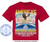 The image displays a red t-shirt with a large graphic design centered on the front. The design features patriotic and cruise-themed elements.

The top of the design prominently features the word "AMERICA'S" in large, bold, golden letters with a white outline and a subtle shadow effect. Below this, a majestic bald eagle is depicted in flight, its wings spread wide. The eagle is rendered with detailed feathers and a fierce expression, and it is positioned over a backdrop that resembles the American flag with red and white stripes and a blue field with stars. Fireworks in various colors, including pink, yellow, and green, are shown exploding behind the eagle and flag.

To the right of the eagle, the number "250" is displayed in a similar golden, outlined font, signifying an anniversary or milestone. Above and below the "250", the word "TH" is also present, completing the numeral "250TH".

Beneath the eagle and the number, two large white cruise ships are depicted sailing on a blue, slightly choppy sea. The ships are detailed, showing multiple decks and windows.

The bottom portion of the graphic includes the text "BIRTHDAY CRUISE" in large, bold, golden letters similar to "AMERICA'S". Below this, it reads "CELEBRATING ON THE SHIP NAME" in white block letters. Further down, smaller white text states "YOUR - PORTS - LISTED - HERE" and "YOUR SAIL DATES".

On the left side of the t-shirt, a circular emblem with a light blue anchor and radiating lines is present. The emblem contains the text "CUSTOM CRUISE WEAR" in a curved arc along the top and "APPAREL, BANNERS & GIFTS" in a curved arc along the bottom. The website address "www.CustomCruiseWear.com" is also visible within the emblem.

Throughout the design, there are semi-transparent watermarks that read "CUSTOM CRUISE WEAR - COPYRIGHT - DO NOT COPY". These watermarks are overlaid on various elements of the graphic, including the flag, fireworks, and ships.

The t-shirt itself is a vibrant red, which provides a strong contrast to the golden, white, and blue elements of the graphic. The overall composition is busy and impactful, aiming to convey a sense of celebration and national pride combined with a passion for cruising. At the very bottom of the image, outside the t-shirt graphic, there is text indicating "*SHOWN ON ANTIQUE CHERRY".