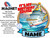 The image is a digital illustration designed to be a product advertisement, likely for a cruise-themed birthday magnet. The dominant visual element is a large, detailed illustration of a cruise ship adorned with birthday decorations, set against a backdrop of a bright sunset over the ocean.

The cruise ship is depicted as a modern vessel, primarily white with blue and yellow accents. It features multiple decks with rows of windows, lifeboats, and a prominent yellow water slide. The ship is depicted in motion, with white waves splashing around its hull. The top of the ship is decorated with a colorful birthday hat with a yellow pom-pom, and confetti and streamers are scattered around it, suggesting a festive atmosphere.

A thick, braided rope frames the illustration of the cruise ship and the surrounding ocean and sky, giving it a nautical feel. The sky is a gradient of warm colors, transitioning from yellow and orange near the horizon to pink and purple at the top, indicative of a sunset or sunrise.

To the left of the cruise ship illustration, there is text describing the product. The word "MAGNET" is prominently displayed in large, bold black lettering, with a cartoonish depiction of a red and blue horseshoe magnet above it. Below "MAGNET," there is smaller text in black reading: "High Quality Flexible Vinyl Magnet Laminated With Black Backing." Further down, in a slightly larger, bold black font, it says: "Great for smooth flat surfaces (cruise doors, steel walls, magnetic whiteboards, steel lockers, refrigerators, and more)". This is followed by a smaller asterisk and text explaining limitations: "May not work on all cruise line doors but should stick to the frames and walls outside your cabin."

Above the cruise ship, large, bold red letters spell out "IT'S MY BIRTHDAY CRUISE." Within this text, and also superimposed over parts of the ship illustration and the background, are numerous faint, repeating "COPYRIGHT DO NOT COPY CUSTOM CRUISE WEAR" watermarks in light gray.

At the bottom center of the image, a bright blue banner shape with pointed ends extends outwards. On this banner, large, bold black letters spell out the word "NAME," implying this is a customizable area.

To the left of the "NAME" banner, a circular logo is visible, featuring a stylized anchor with the text "CUSTOM CRUISE WEAR," "APPAREL, BANNERS & GIFTS," and a website address "www.CustomCruiseWear.com" around it. The overall color palette is vibrant and festive, with a strong emphasis on blues, whites, reds, yellows, and oranges. The composition effectively combines product information, promotional graphics, and a clear theme of celebrating a birthday on a cruise.