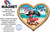 The image is a product advertisement for cruise magnets. The background is white. On the left side, there is a large black text that reads "MAGNET" with a red and blue horseshoe magnet graphic above it. Below the text "MAGNET", there is descriptive text about the product's quality, material, and intended use. The text details state "High Quality Flexible Vinyl Magnet Laminated With Black Backing" and lists its suitability for "smooth flat surfaces (cruise doors, steel walls, magnetic whiteboards, steel lockers, refrigerators, and more)". It also includes a disclaimer: "May not work on all cruise line doors but should stick to the frames and walls outside your cabin".

The right side of the image features a large, heart-shaped design that represents the magnet. This design is framed by a thick, textured rope. Inside the heart shape is a vibrant tropical scene. The scene depicts a beach with palm trees and a calm, blue ocean under a clear sky. Dominating the foreground of the scene is a cartoonish, bright pink flamingo, anthropomorphized and lounging in a beach chair. The flamingo is wearing a black sun hat adorned with a pink hibiscus flower, and sunglasses. It is holding a cocktail with an orange slice and a straw, and has a small bottle of sunscreen and a handbag beside it. The flamingo is also wearing black flip-flops.

Above the flamingo and within the tropical scene, the text "Cruise Diva" is written in a whimsical, cursive font in pink and white. To the right of "Cruise Diva", in a bold, stylized black font, is the placeholder text "Name Here". There are numerous watermark-like instances of "COPYRIGHT DO NOT COPY CUSTOM CRUISE WEAR" scattered across the heart-shaped design, in a light blue hue. In the bottom left corner of the heart-shaped design, there is a circular blue logo with text and an anchor graphic, also indicating "CUSTOM CRUISE WEAR". The overall color palette is bright and cheerful, with prominent use of pink, blue, green, and brown. The composition effectively balances product information with an appealing visual representation of the product's design.