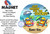 The image is a promotional graphic for "Custom Cruise Wear" magnets. The main design is a circular graphic on the right side, featuring a tropical beach scene with a large cruise ship in the background. In the foreground, two cartoon ducklings are relaxing. The duckling on the left is sitting in a striped beach chair with a palm tree behind it, holding a drink with a straw and umbrella. The duckling on the right is also in a striped beach chair, wearing sunglasses and holding a similar drink. A beach umbrella is positioned over the duckling on the right. The scene is set on a sandy beach with the ocean and sky in the background. The colors are bright and vibrant, with blues for the water and sky, greens for the palm trees and umbrella, and yellows and oranges for the ducks and beach. The text "JUST CRUISIN' FOR THE DUCKS!" is prominently displayed in large, bold yellow and black lettering, arching over the ducklings.

To the left of the circular graphic, there is text describing the product. At the top, a red and blue horseshoe magnet is depicted above the word "MAGNET" in large, bold black letters. Below this, text describes the magnet as "High Quality Flexible Vinyl Magnet Laminated With Black Backing". Further down, it states "Great for smooth flat surfaces (cruise doors, steel walls, magnetic whiteboards, steel lockers, refrigerators, and more)". A disclaimer "May not work on all cruise line doors but should stick to the frames and walls outside your cabin" is also present.

Throughout the circular graphic, there are repeating "COPYRIGHT - DO NOT COPY - CUSTOM CRUISE WEAR" watermarks in a lighter shade of blue, creating a textured background. A circular logo for "CUSTOM CRUISE WEAR APPAREL, BANNERS & GIFTS" with an anchor in the center is positioned on the left side of the circular graphic, partially overlapping the beach scene. Towards the bottom center of the circular graphic, the text "Names Here" is written in a flowing, dark cursive font, suggesting a customizable option for the magnet. A small URL "www.CustomCruiseWear.com" is visible at the very bottom of the circular graphic. The overall composition effectively combines product information with an engaging and thematic illustration.