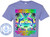 The image displays a lavender t-shirt with a vibrant graphic design centered on the chest. The design features a tropical cruise theme.

At the top, in large, colorful, block letters with an ombre effect from purple to green to blue, reads "GRAMMY & GIRLS CRUISE".

Below the title, a scene unfolds with two dolphins, one blue and one pink, leaping in the water, their bodies arching towards each other. They are surrounded by splashes of water. In the background, behind the dolphins, a cruise ship is visible sailing on the ocean. Above the cruise ship, a rainbow arcs across a starry, colorful sky, with stylized palm trees on either side of the scene. Lush tropical foliage, including large hibiscus flowers in pink and purple, and green palm fronds, frames the bottom of the graphic.

Centrally located between the dolphins is the text "NAME HERE" in a bold, white, sans-serif font.

Below the dolphins and foliage, more text appears in large, bold letters. The first line reads "SAILING ON THE SEASIDE" in a gradient of purple to orange. The second line, in a similar gradient from orange to yellow, states "MIAMI - NASSAU - OCEAN CAY". The date "JUNE 2026" is prominently displayed in a bright yellow font with a green outline.

On the left side of the t-shirt, within the graphic area, there is a circular emblem with the words "CUSTOM CRUISE WEAR" around the perimeter. Inside the circle is an anchor symbol, and below it, the website address "www.CustomCruiseWear.com". The emblem has a distressed or faded effect.

Throughout the graphic, there are faint, repeated watermark-like text overlays that say "COPYRIGHT - DO NOT COPY CUSTOM CRUISE WEAR". These are most noticeable on the cruise ship and in the background sky.

The overall color palette is bright and cheerful, utilizing blues, purples, pinks, greens, yellows, and oranges, evoking a summery and celebratory mood associated with a cruise vacation. The composition is symmetrical, with the dolphins and cruise ship as the focal point, balanced by the text and tropical elements. The t-shirt itself is a light purple or lavender color, providing a soft backdrop for the graphic.