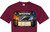 The image displays a maroon t-shirt with a large, detailed graphic printed on its front. The graphic is a rectangular design with a dark blue, ornate border featuring gold filigree and various nautical and celebratory elements.

The central element of the graphic is a large, modern cruise ship sailing on calm water. The ship is white with multiple decks and prominent railings, and appears to be lit up. Behind the ship, on the left side of the graphic, is a silhouette of the London skyline, featuring Big Ben and other recognizable buildings, with the Union Jack flag flying in the foreground. On the right side, a modern city skyline is depicted, with towering buildings, one of which prominently displays the NASA logo. The sky is a dramatic sunset or sunrise, transitioning from a warm orange and yellow near the horizon to a deep blue and purple at the top, punctuated by bursts of colorful fireworks.

Across the top of the graphic, on a dark blue banner with gold trim, are the words "MAIDEN VOYAGE FESTIVALE" in a decorative, golden font. The word "FESTIVALE" is slightly smaller and positioned below "MAIDEN VOYAGE".

Below the cruise ship, a stylized compass rose is integrated into the design. Further down, a detailed itinerary is presented in a table format. The table has columns for "DATE" and "PORT OF CALL". The itinerary lists specific dates in May 2027 and corresponding ports of call, including Southampton, England; La Coruña, Spain; Vigo, Spain; Funchal, Madeira, Portugal; Santa Cruz de Tenerife, Canary Islands, Spain; Grand Turk, Turks & Caicos; and finally, Port Canaveral, Florida.

The bottom of the graphic features a band with a white anchor motif and another depiction of the Union Jack flag. The entire graphic is overlaid with a repeating, semi-transparent watermark that reads "CUSTOM CRUISE WEAR COPYRIGHT - DO NOT COPY".

The t-shirt itself is a standard crew neck, short-sleeved garment. The color is a deep, rich maroon or burgundy. A small "GILDAN" logo is visible on the inside of the collar, indicating the brand of the t-shirt. The graphic is centered on the chest area of the t-shirt. The composition of the graphic is elaborate, with multiple layers and elements that create a sense of depth and excitement, drawing the viewer's eye through the narrative of the voyage.