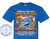 The image displays a t-shirt with a vibrant graphic design. The t-shirt itself is a bright royal blue.

The main graphic is a scenic depiction of a Mediterranean cruise. At the top, large, playful text reads "Making Memories" in white with a subtle shadow. Below this, in a bold, orange and yellow gradient font that appears to be on fire, is "CRUISING ON THE LEGEND". In a smaller, more elegant script font beneath that, it says "Name Here", indicating a customizable element.

The background scene is rich and detailed. On the left, the iconic Colosseum in Rome is depicted. To the right of that, a large cruise ship sails in a bay surrounded by picturesque coastal towns with white buildings and red tile roofs, punctuated by blue-domed churches. The water is a deep blue, and the sky is a warm sunset gradient of orange, pink, and yellow, with a few seagulls flying in the distance.

In the foreground, a balcony railing is visible, with cruise essentials laid out. These include a straw hat with a blue and white striped ribbon, sunglasses, a pair of flip-flops, two glasses of white wine, a bottle of wine, a bowl of lemons, and a decorative seashell.

Below the scenic illustration, the text continues with a list of destinations in a bold, orange and yellow gradient similar to the "LEGEND" text: "Rome - Croatia - Greece - Italy". Underneath this, in a smaller, white, sans-serif font, are the specific ports of call: "Civitavecchia (Rome) - Split - Kotor - Dubrovnik - Corfu - Naples (Amalfi/Pompeii)". Finally, the date of the cruise is displayed in a large, bold, white font: "OCTOBER 2-11, 2026".

On the lower left of the t-shirt, there is a circular logo for "CUSTOM CRUISE WEAR". This logo is light blue and features an anchor in the center with stars around the perimeter and text that reads "CUSTOM CRUISE WEAR", "www.CustomCruiseWear.com", and "APPAREL, BANNERS & GIFTS".

Throughout the graphic, there are numerous semi-transparent watermark-like text overlays that say "COPYRIGHT - DO NOT COPY CUSTOM CRUISE WEAR". These are subtle and do not detract significantly from the main design. The overall composition is busy but well-organized, drawing the eye from the main text to the scenic details and then to the important cruise information. The colors are bright and evoke a sense of summer vacation and excitement.