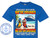 The image displays a royal blue t-shirt with a graphic design printed on the front. The design features a tropical beach scene with a large cruise ship in the background. In the foreground, two cartoon parrots are standing on the sand. The parrot on the left is primarily blue and yellow with bright blue eyes and a playful expression. The parrot on the right is red and yellow, adorned with a beaded necklace and large, expressive eyes.

Above the parrots, text is prominently displayed. The top line reads "WE'RE NOT ALCHOLICS - THEY GO TO MEETINGS" in white, sans-serif font with a black outline. Below this, in large, bold, yellow and orange gradient letters with a thick black outline, is the word "DRUNKS." This text has multiple semi-transparent "COPYRIGHT - DO NOT COPY - CUSTOM CRUISE WEAR" watermarks overlaid on it.

To the right of the parrots, below the cruise ship, is the text "Name Here" in a stylized, cursive black font. Below this, in large, bold, yellow and orange gradient letters with a black outline, it says "WE GO ON CRUISES!". Similar to the "DRUNKS" text, this also has watermarks.

Further down, there is smaller text in white, all-caps, sans-serif font with a black outline. It reads "SAILING ON THE SHIP NAME - YOUR SAIL DATES YOUR - PORTS - LISTED - HERE". This text also has faint watermarks.

To the left of the design, a circular logo for "CUSTOM CRUISE WEAR" is visible. It features a light blue anchor in the center, surrounded by stars and text that reads "CUSTOM CRUISE WEAR" in an arc at the top and "APPAREL, BANNERS & GIFTS" in an arc at the bottom. The website "www.CustomCruiseWear.com" is also present inside the circle.

The overall color palette of the graphic is bright and cheerful, with the blues and yellows of the parrots, the white and blue of the cruise ship and ocean, and the vibrant orange and yellow of the text. The composition centers the graphic design on the t-shirt, with the text and characters forming the main focal points. The background elements like the palm trees and the ocean contribute to the cruise vacation theme.