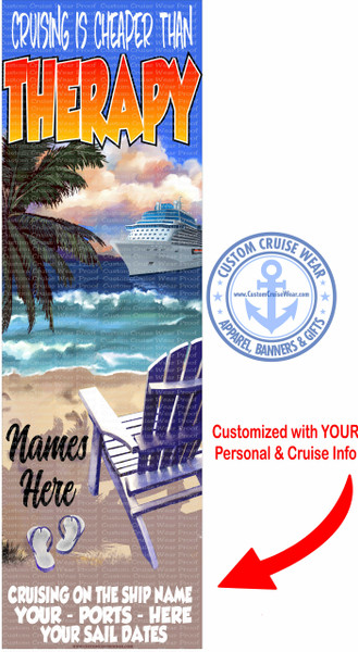 Cruising Is Cheaper Than Therapy Beach Chair BANNER